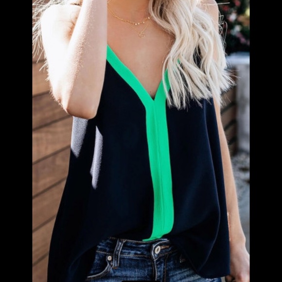 heygirlboutique Tops - Blue Bold Beautiful Racerback Tank